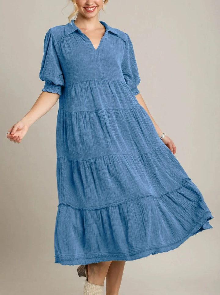 Siamara | Stufiges Maxi-Kleid