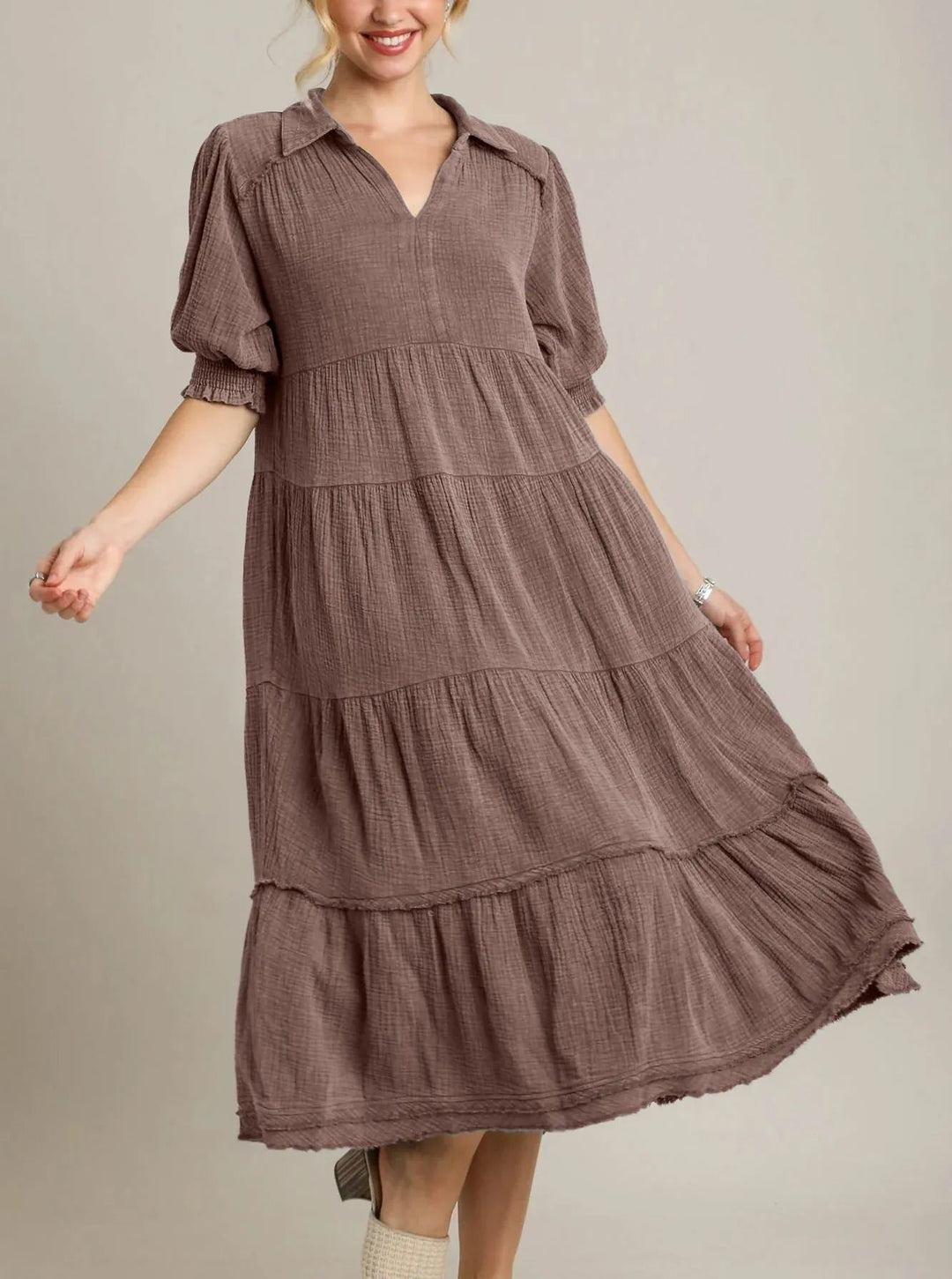 Siamara | Stufiges Maxi-Kleid