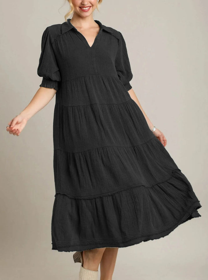 Siamara | Stufiges Maxi-Kleid