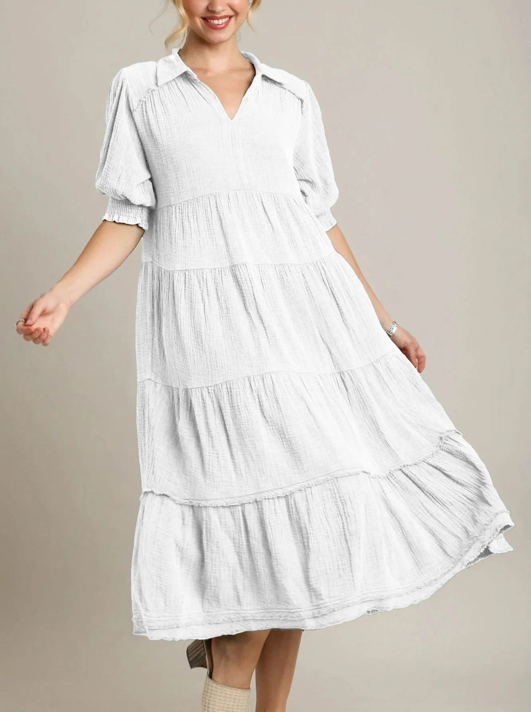 Siamara | Stufiges Maxi-Kleid