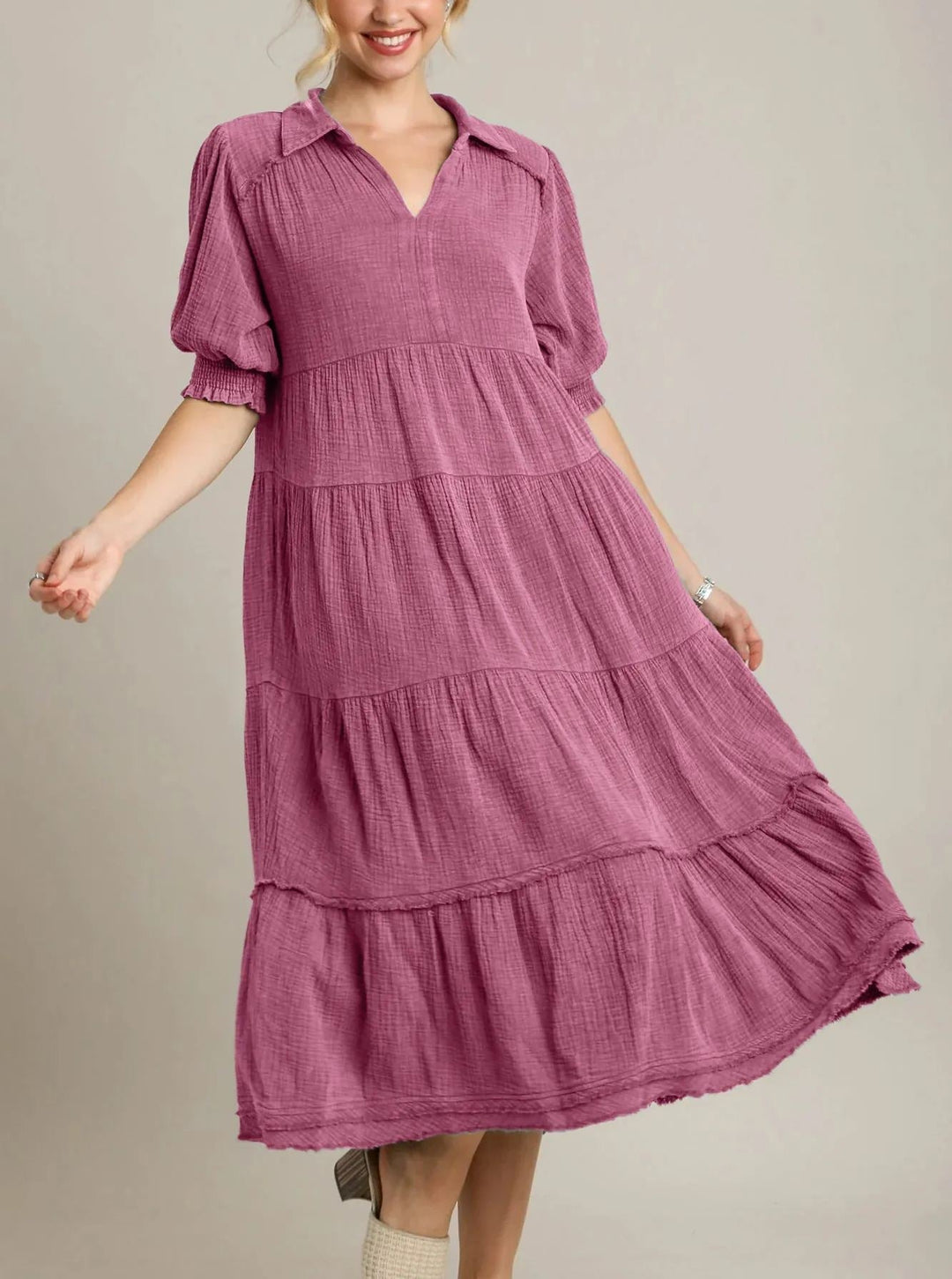 Siamara | Stufiges Maxi-Kleid