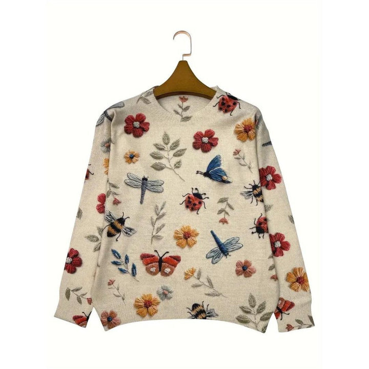 Belinda | Zauberhafter Blumenpullover