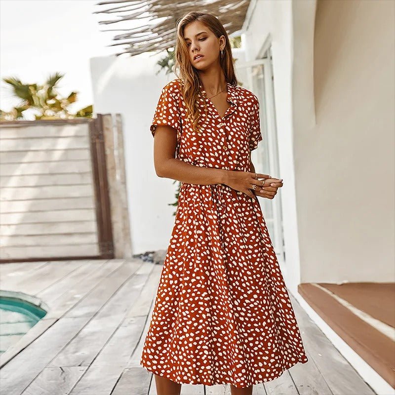 Ellano | Davis Elegantes Mehrfarbiges Sommerkleid