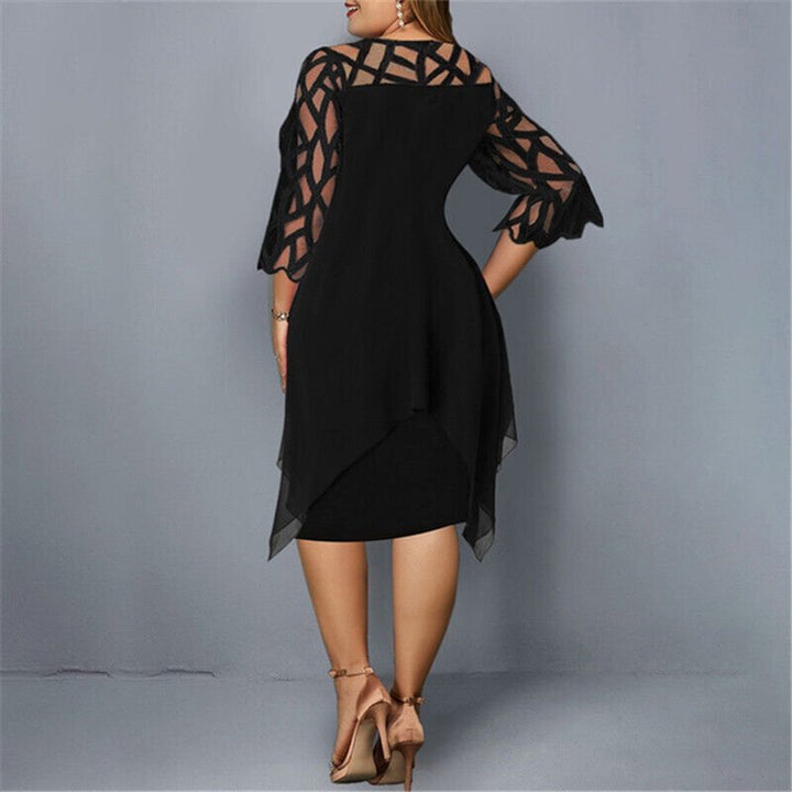 Kaycie | Schickes Kurvenreiches Midiekleid
