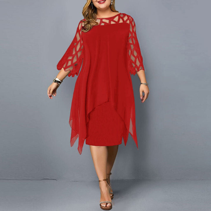 Kaycie | Schickes Kurvenreiches Midiekleid