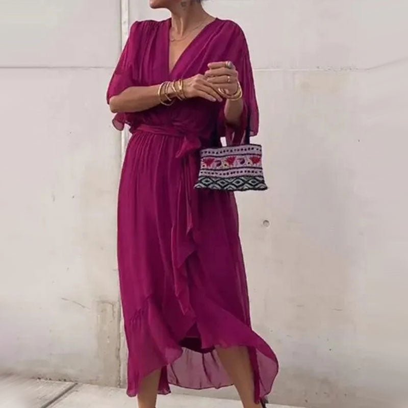 Shelly | Elegantes V-Ausschnitt-Kleid