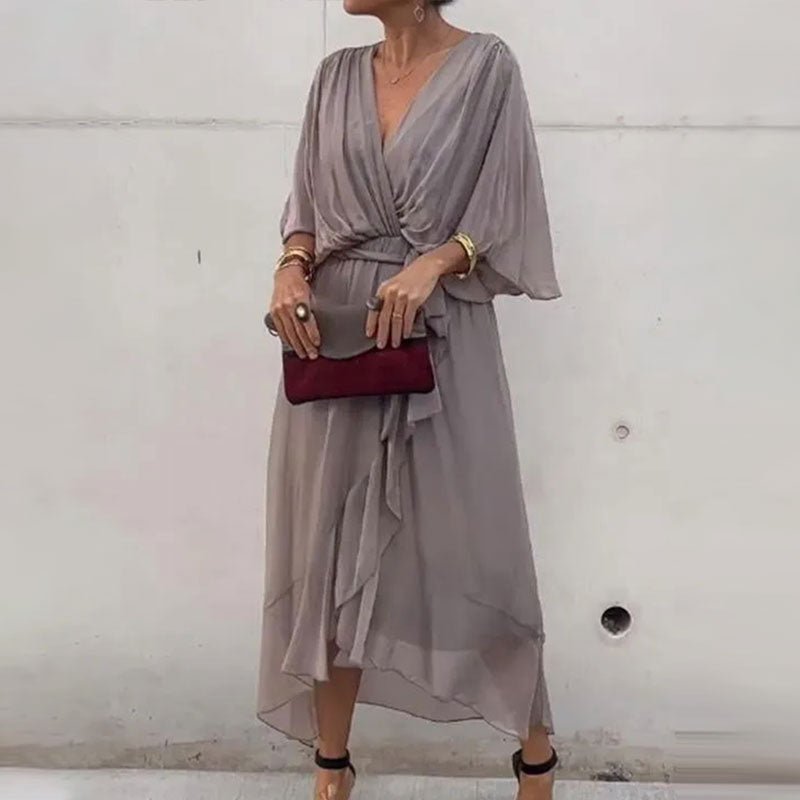 Shelly | Elegantes V-Ausschnitt-Kleid