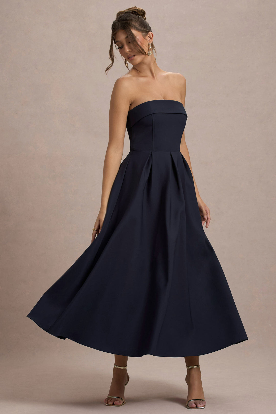 Luna™ | Elegantes trägerloses Midikleid