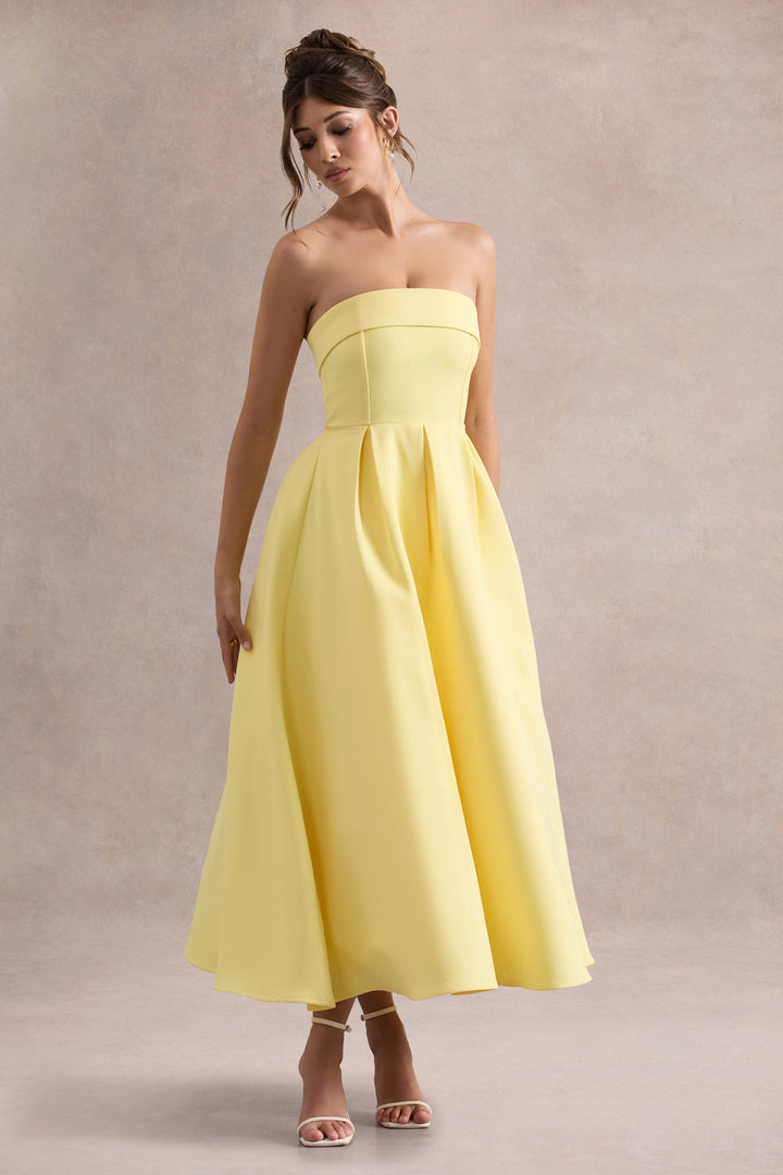 Luna™ | Elegantes trägerloses Midikleid